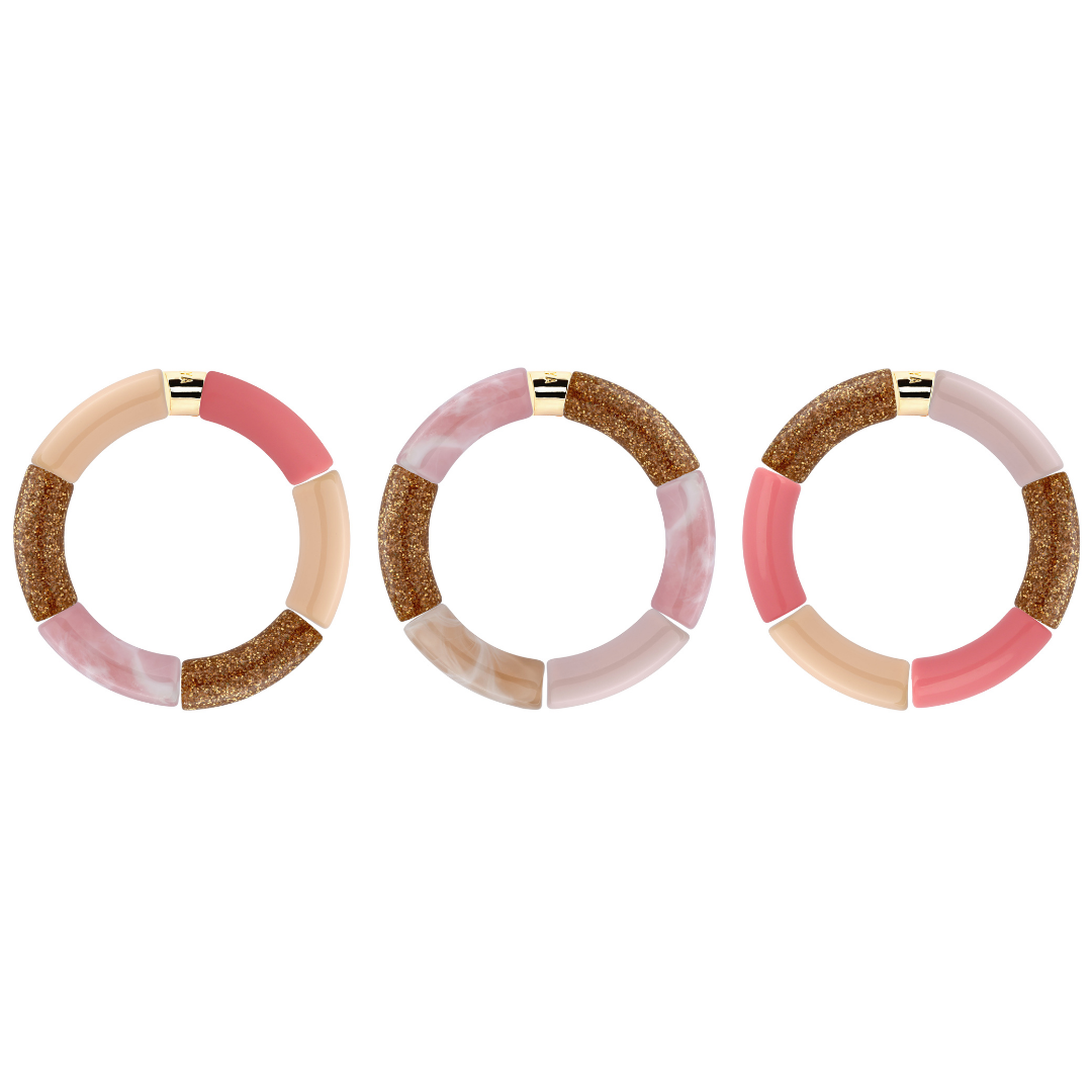 Bracelet Pipoca Rosa-ouro