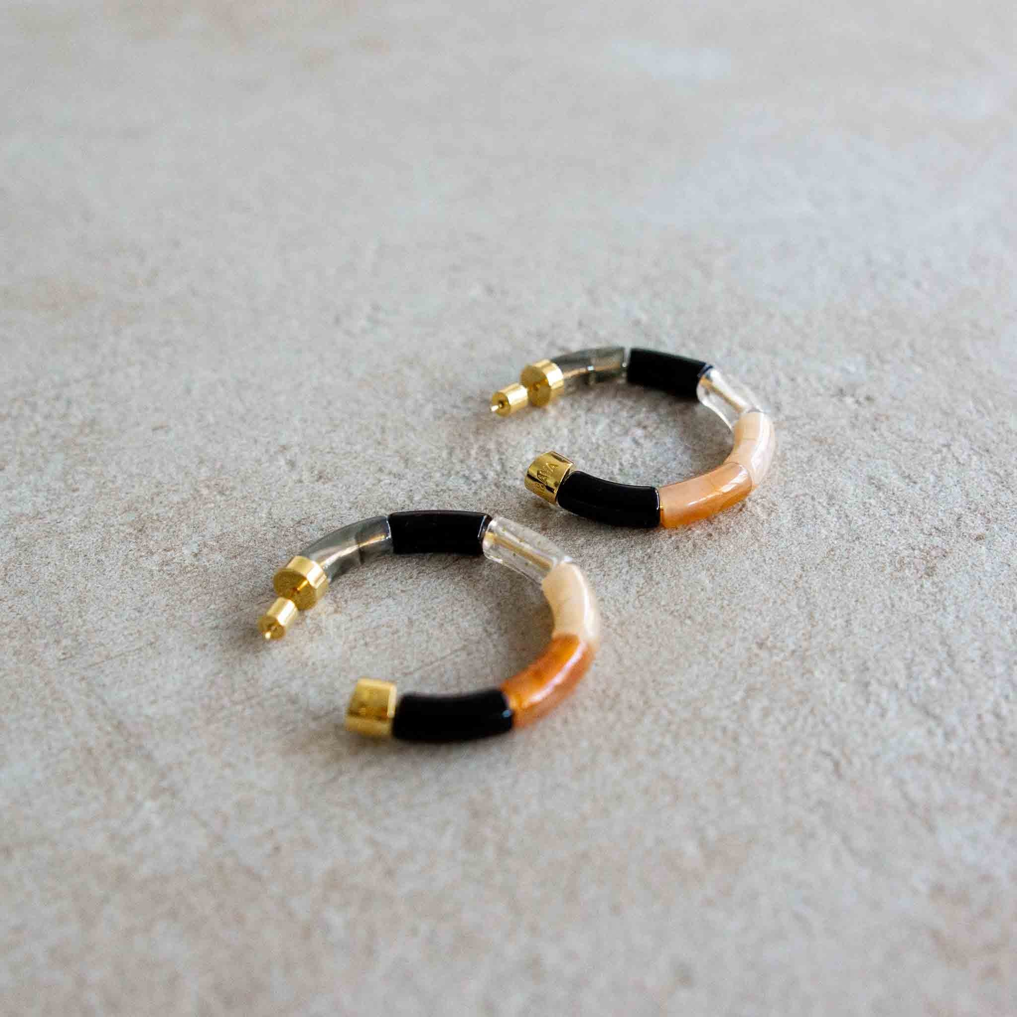 Boucles d'oreilles Bola - BLACK NIGHT Parabaya