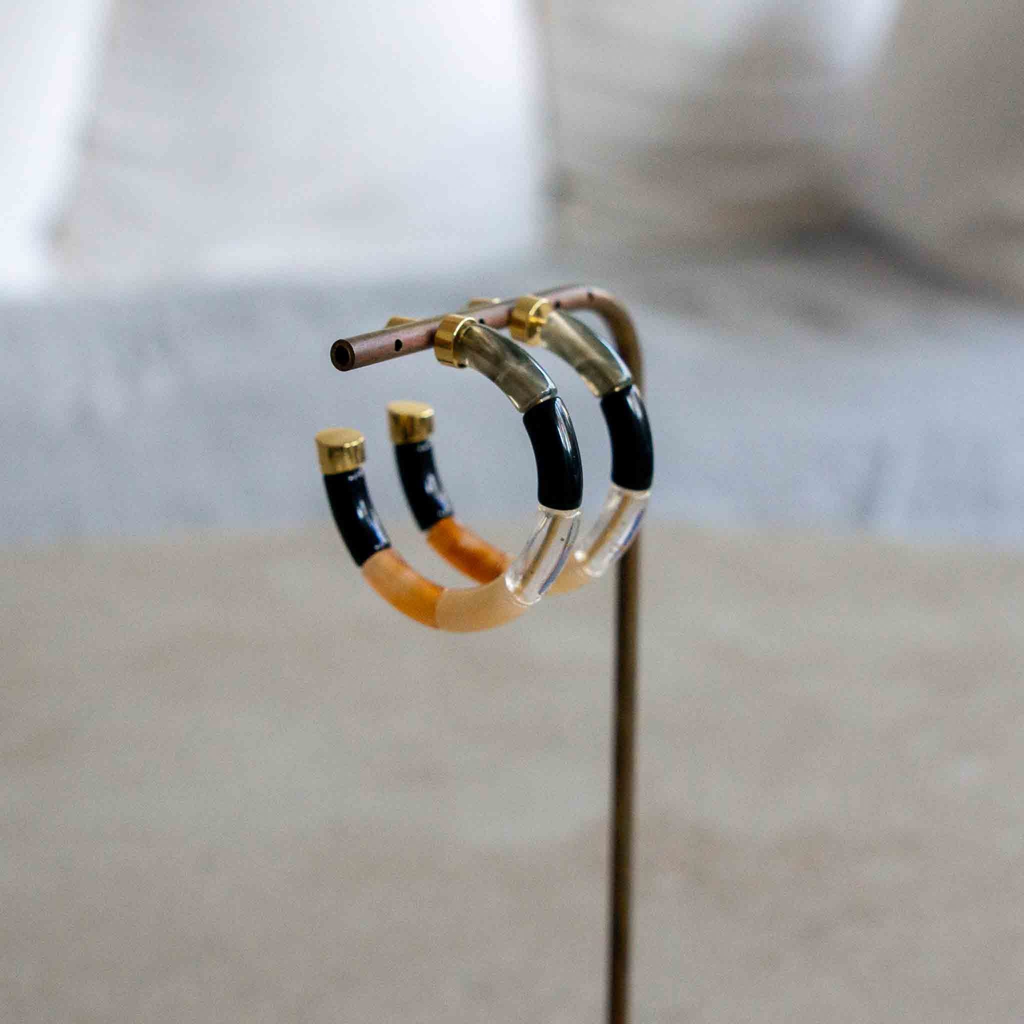 Boucles d'oreilles Bola - BLACK NIGHT Parabaya