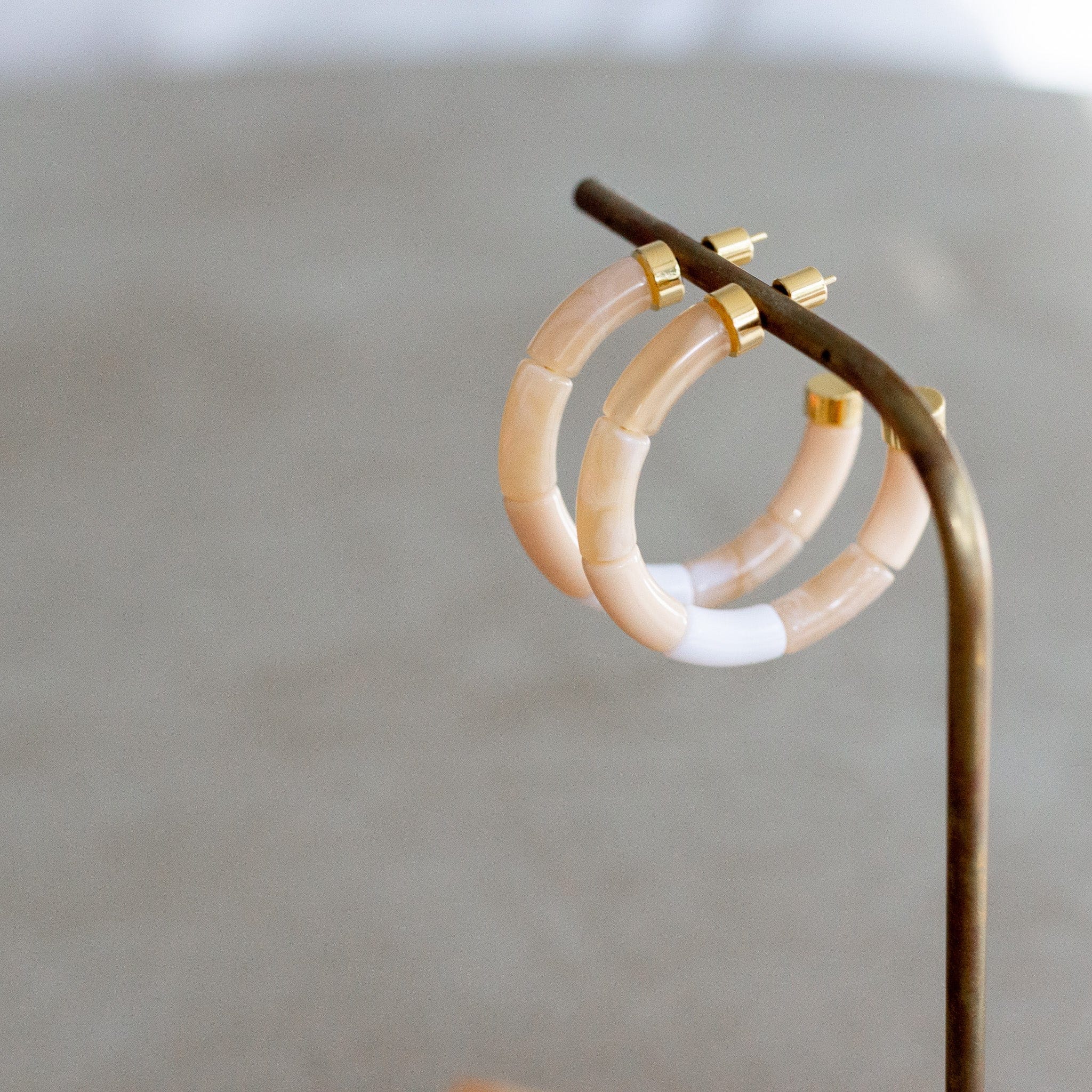 Boucles d'oreilles Bola Creme Parabaya