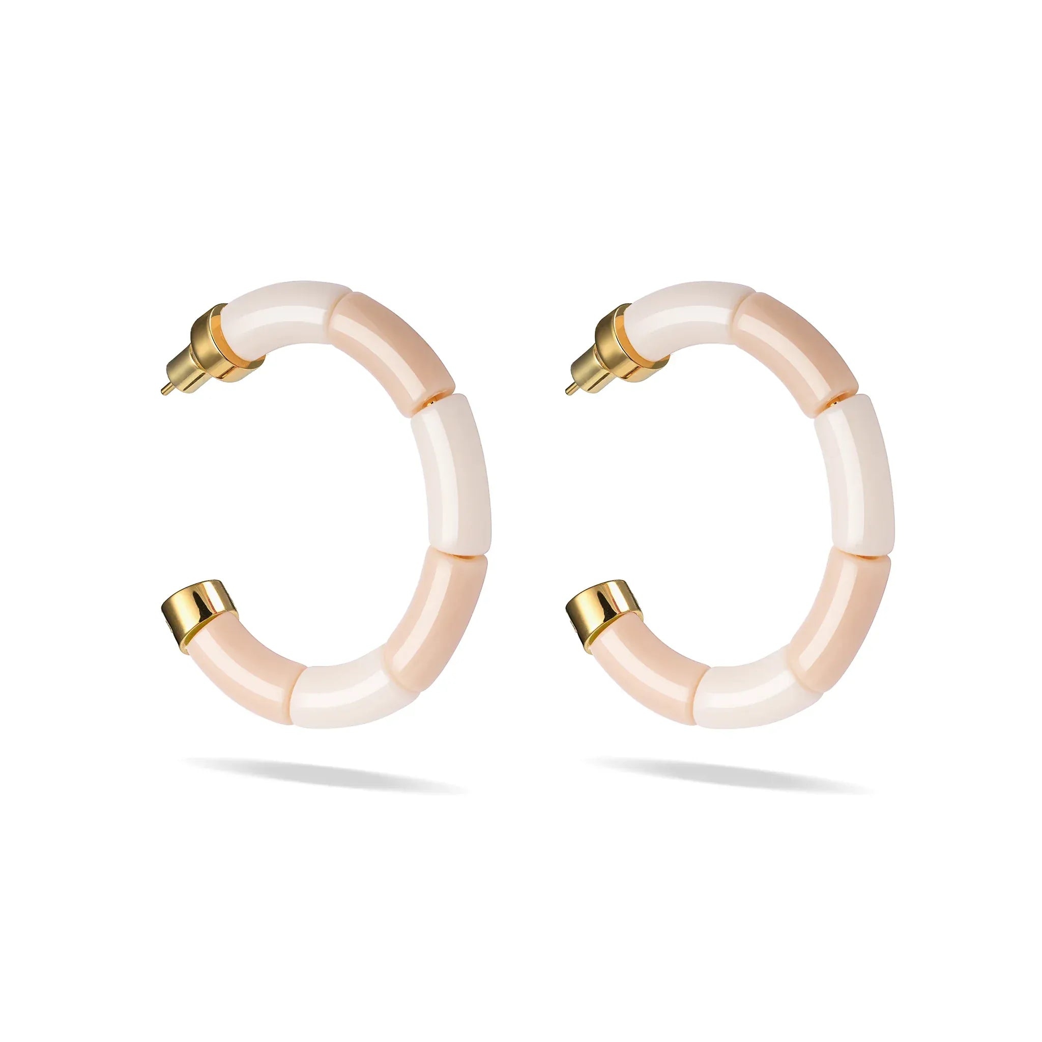 Boucles d'oreilles Bola Riviera Beige Parabaya