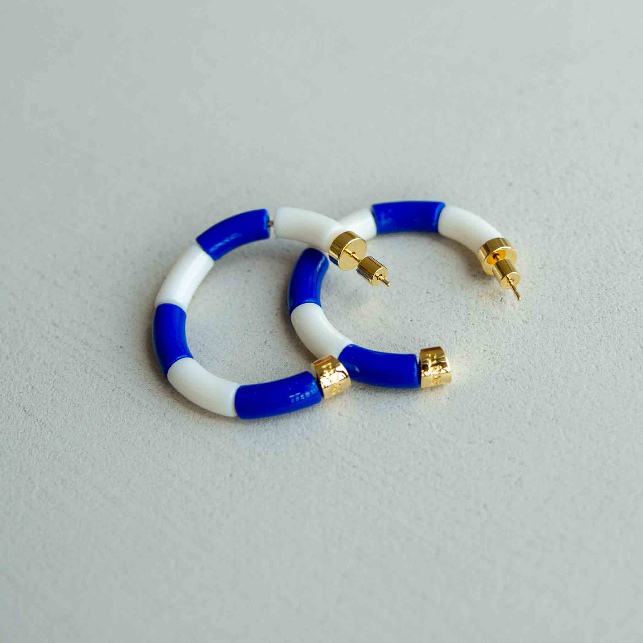 Boucles d'oreilles Bola Riviera Cobalt Parabaya