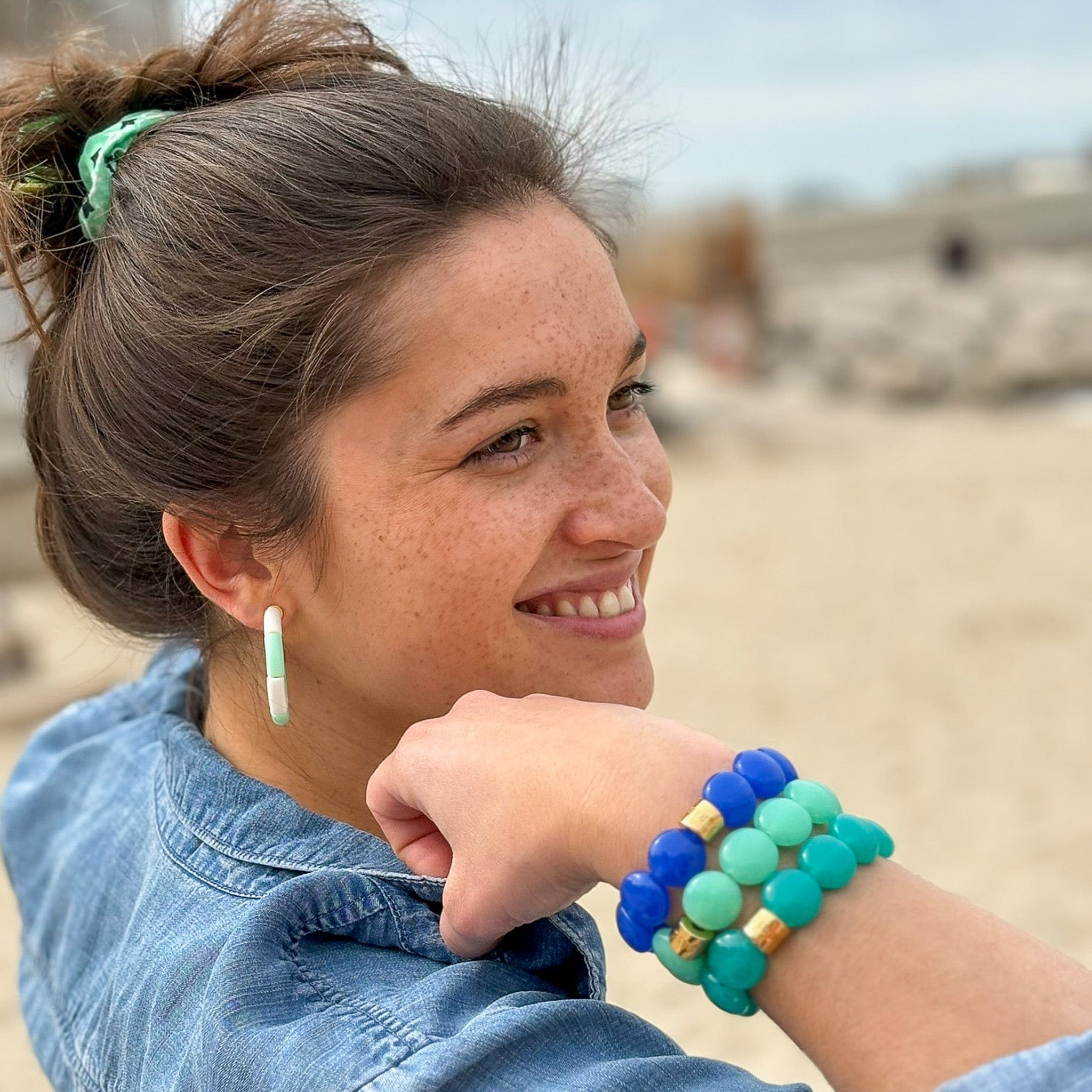 Boucles d'oreilles Bola Riviera Lagon Parabaya