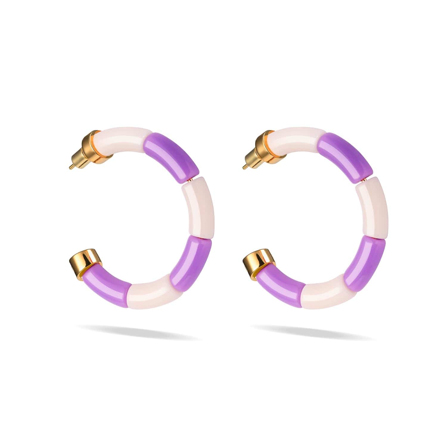 Boucles d'oreilles Bola Riviera Lila Parabaya