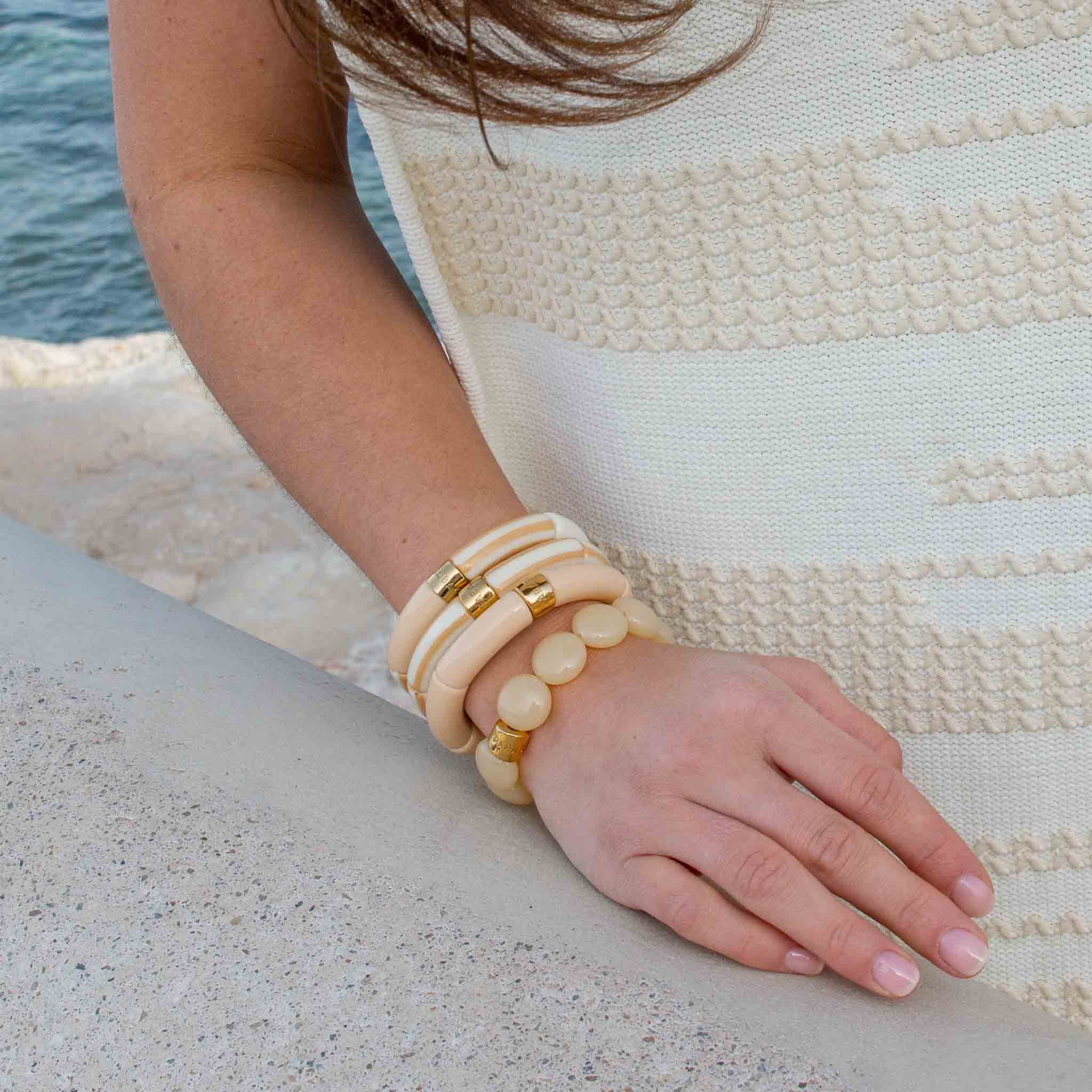 Bracelet Bombom Beige Parabaya