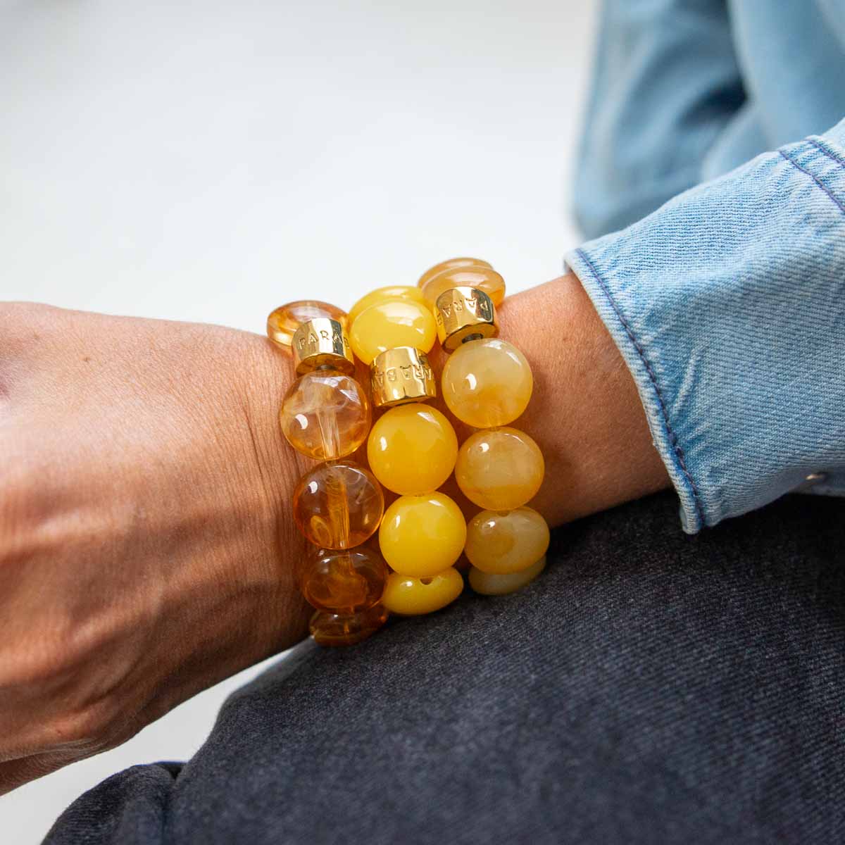 Bracelet jaune femme | Bombom Ligne Amarelo Parabaya Parabaya