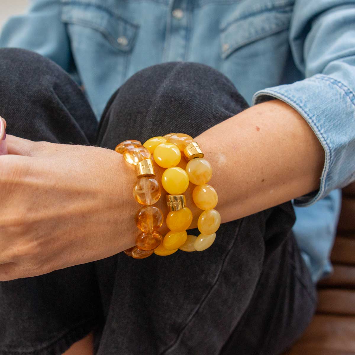 Bracelet jaune femme | Bombom Ligne Amarelo Parabaya Parabaya
