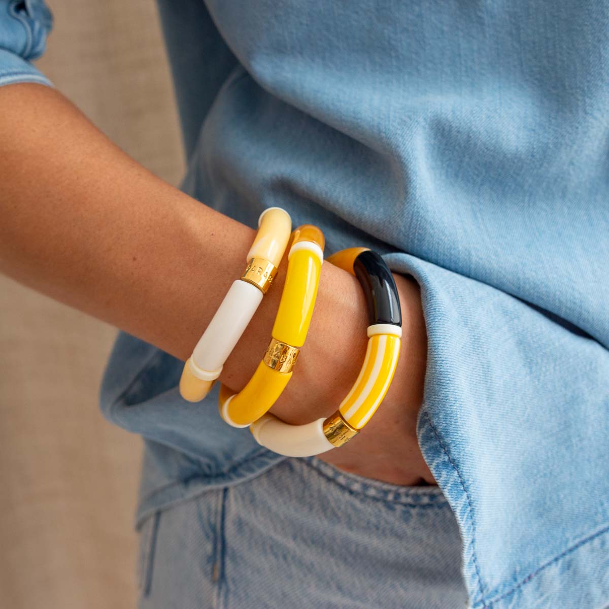 Bracelet jaune femme | Pipoca Amarelo Parabaya Parabaya