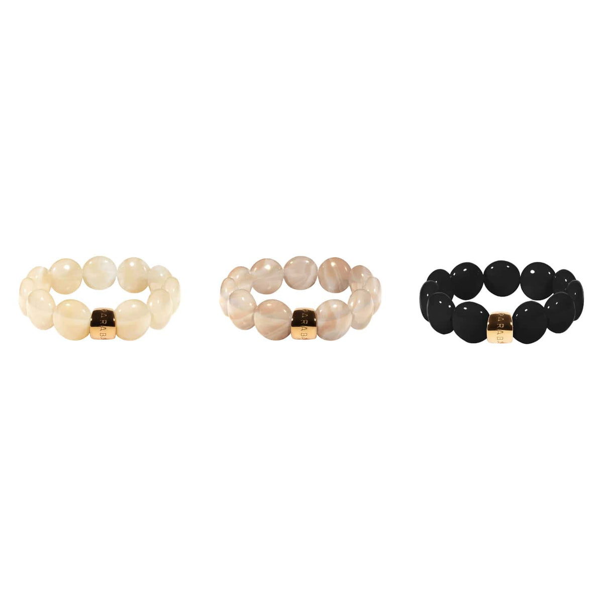 Bracelet noir et marbré femme | Bombom Black Parabaya Parabaya