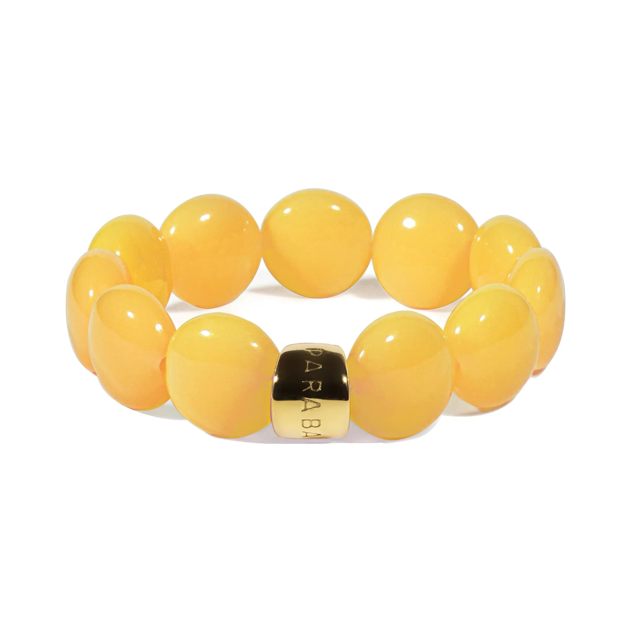 Bracelet perles rondes colorées bleu jaune femme | Bombom Brasil Parabaya Parabaya