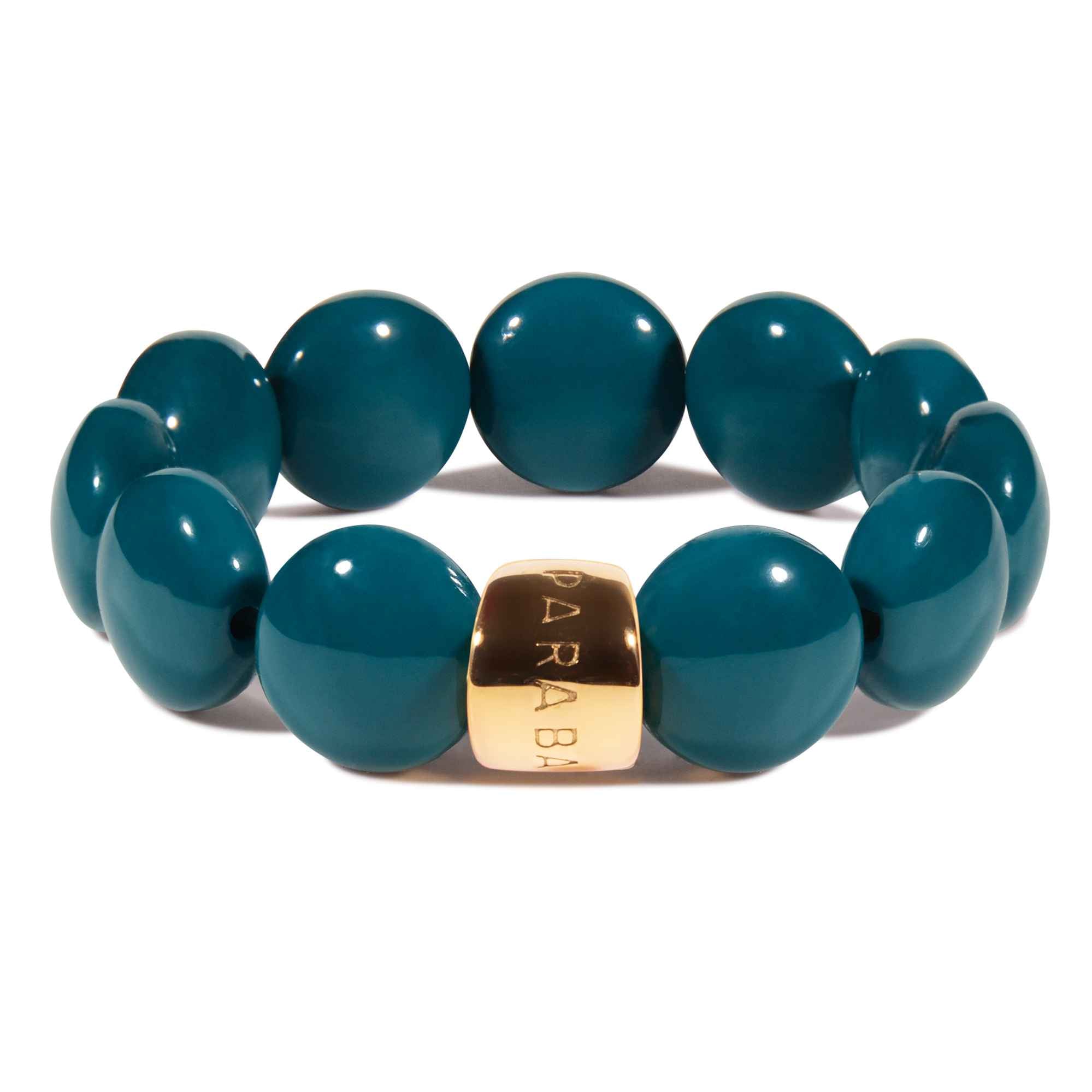 Bracelet perles rondes colorées orange bleu lagon femme | Bombom Energia Parabaya Parabaya