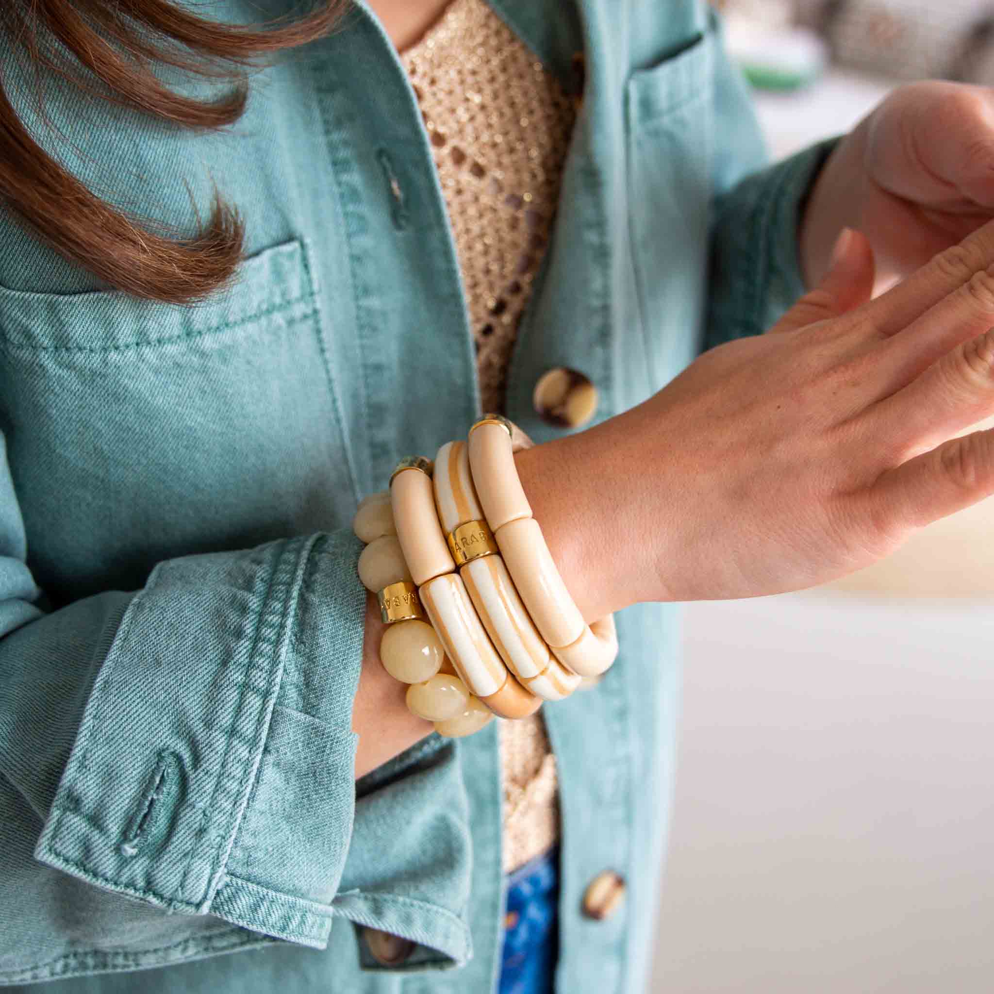 Bracelet Pipoca Brasil Riviera-Beige Parabaya