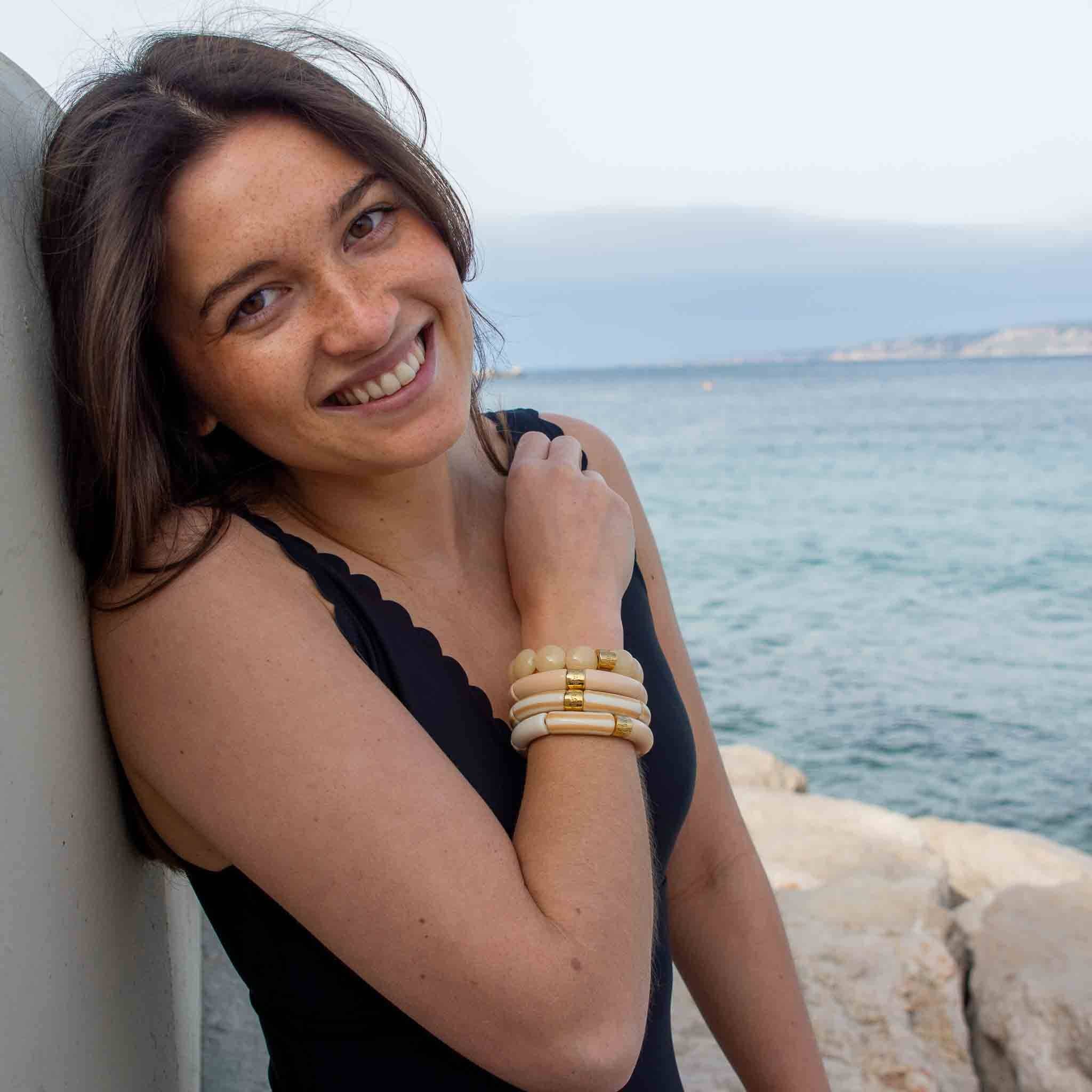 Bracelet Pipoca Brasil Riviera-Beige Parabaya