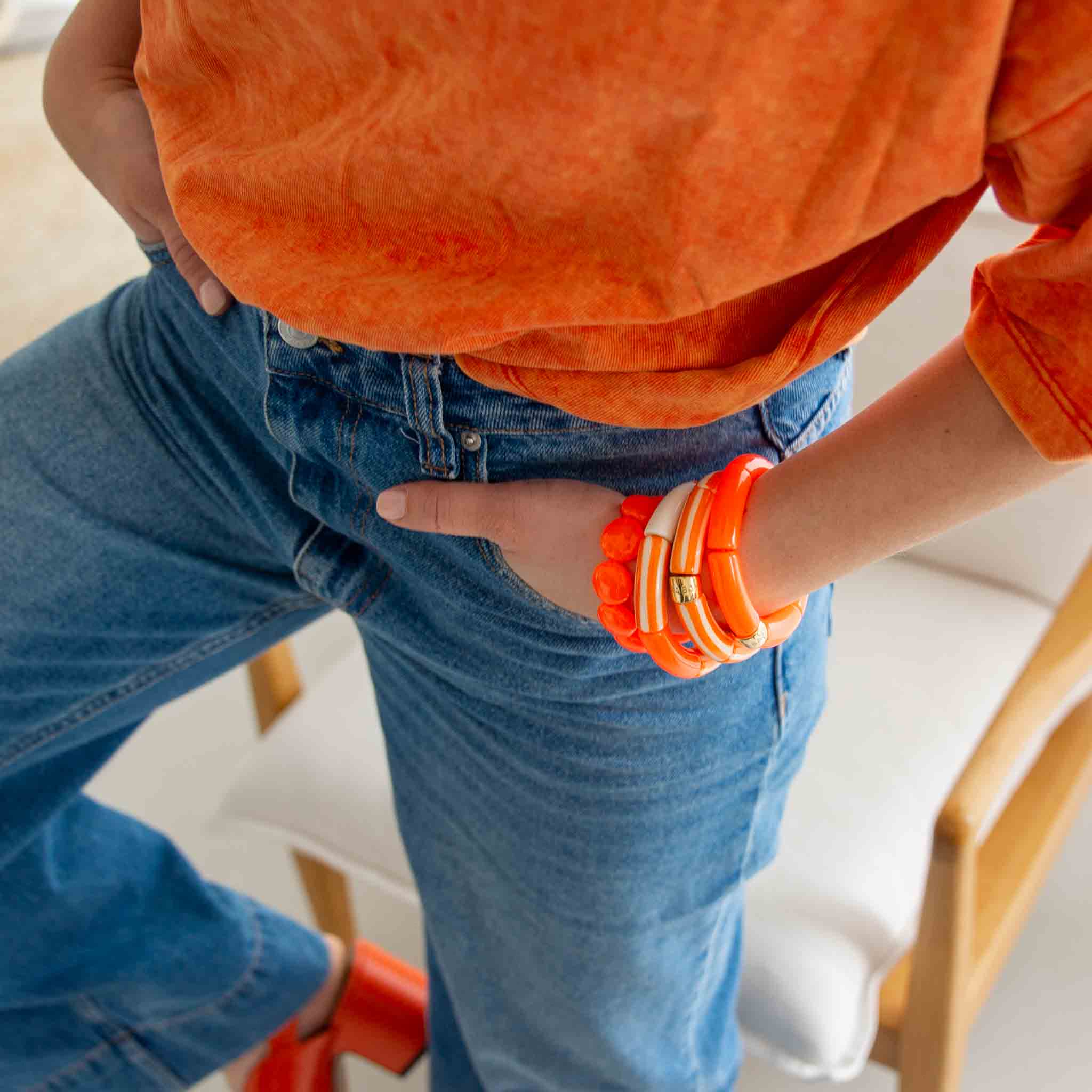 Bracelet Pipoca Brasil Riviera Laranja Parabaya