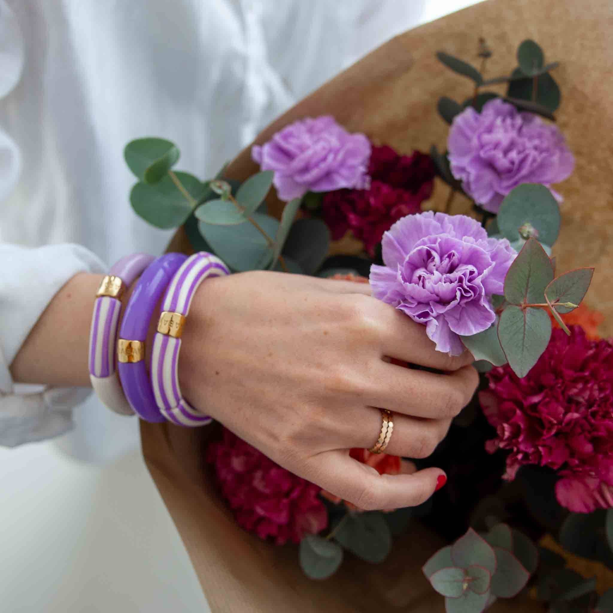 Bracelet Pipoca Brasil Riviera Lila Parabaya