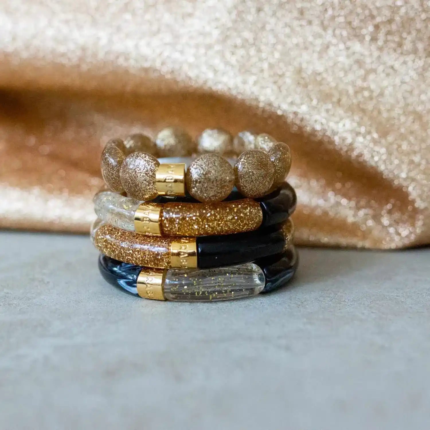 Bracelet Pipoca Festa Dourado Parabaya