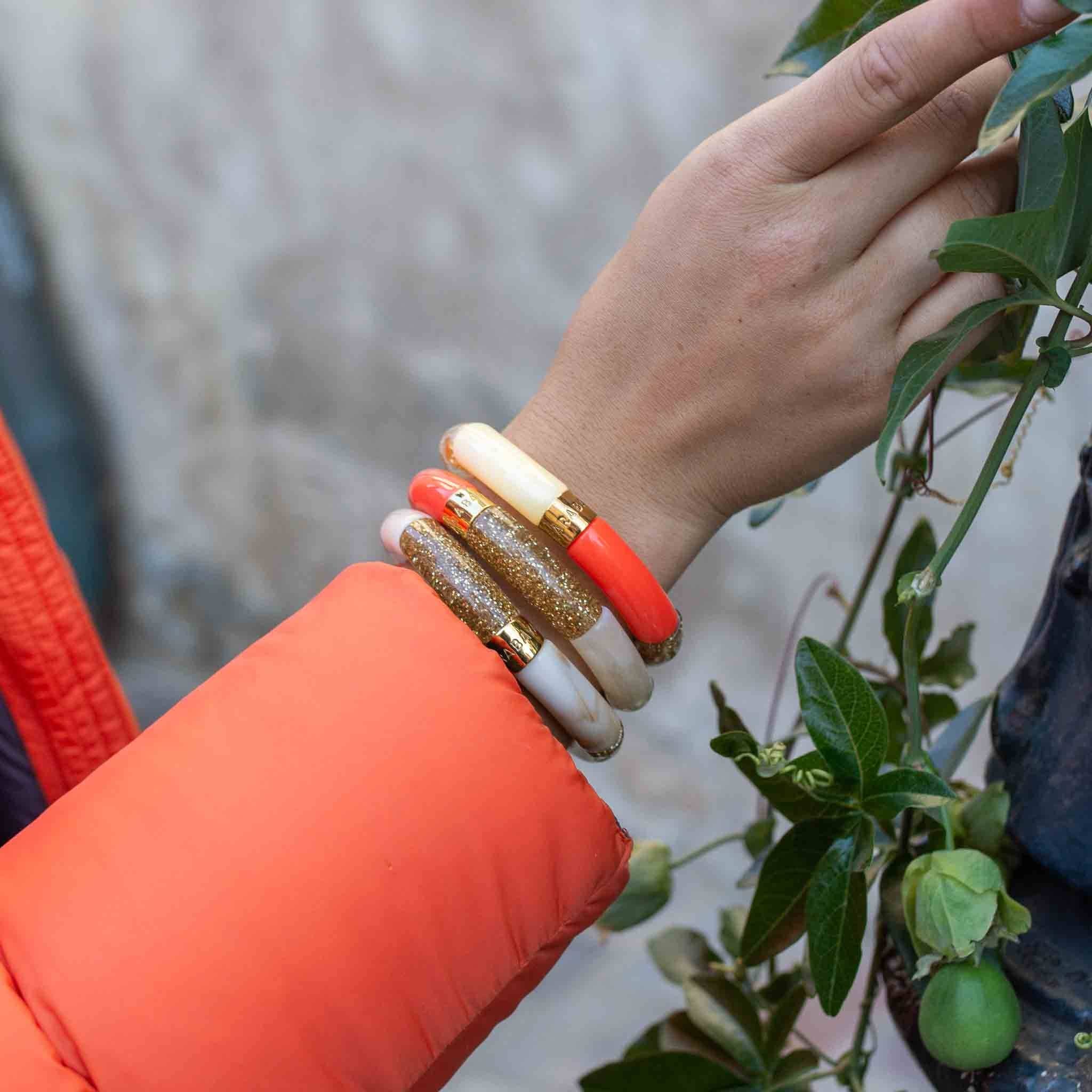 Bracelet Pipoca Tangerina-ouro Parabaya