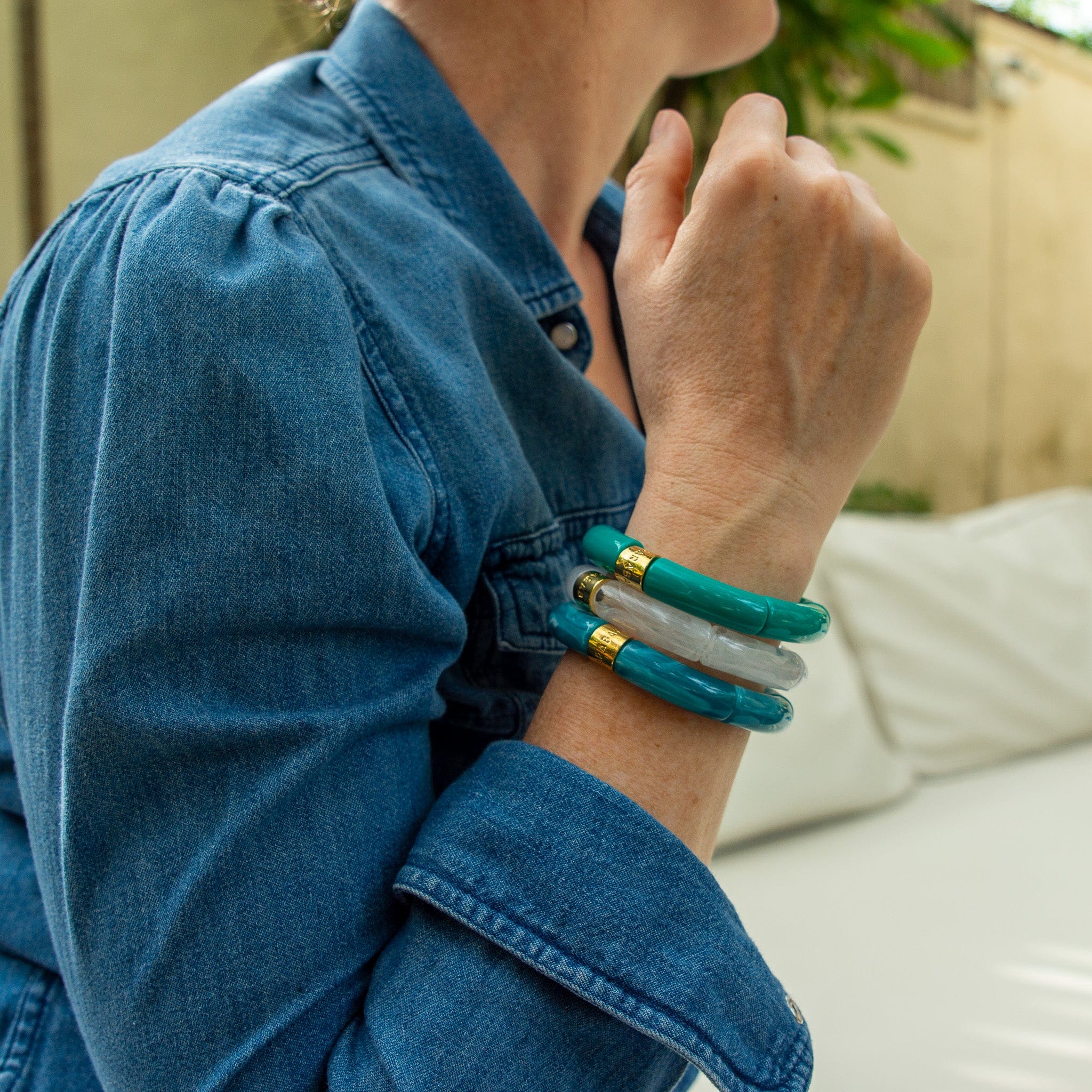 Bracelet Pipoca Turquesa Mono Parabaya