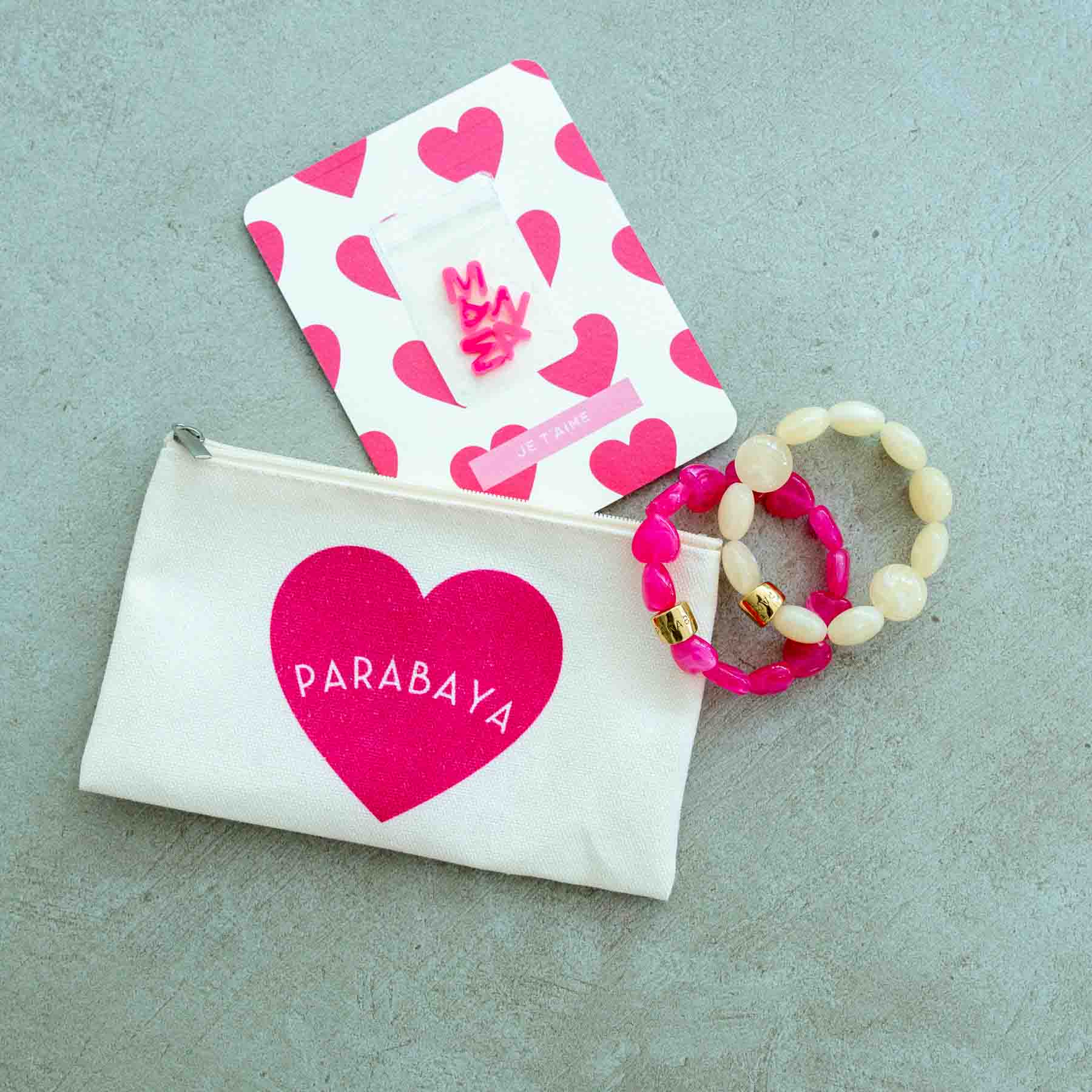Coffret bracelet femme fête des mères rose | Coffret Maman Cœur Parabaya Parabaya