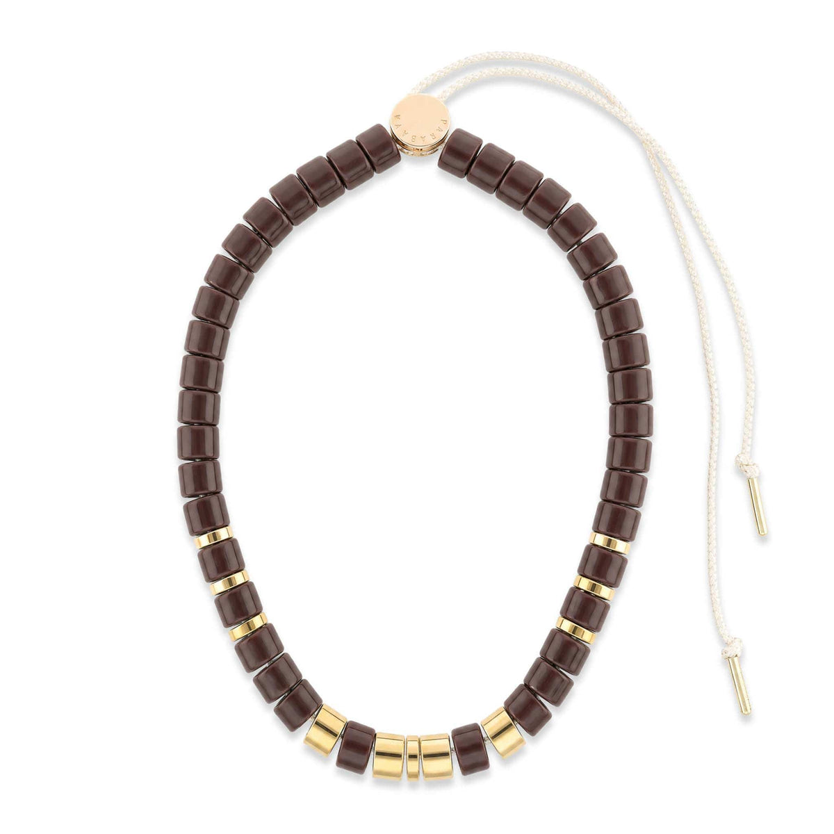 Collier chocolat et doré femme | Praia Terra Parabaya Parabaya