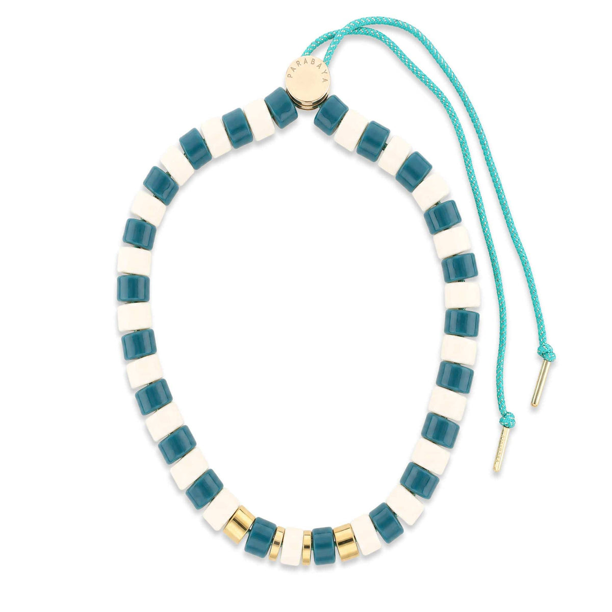 Collier ivoire bleu canard femme | Praia Selva Parabaya