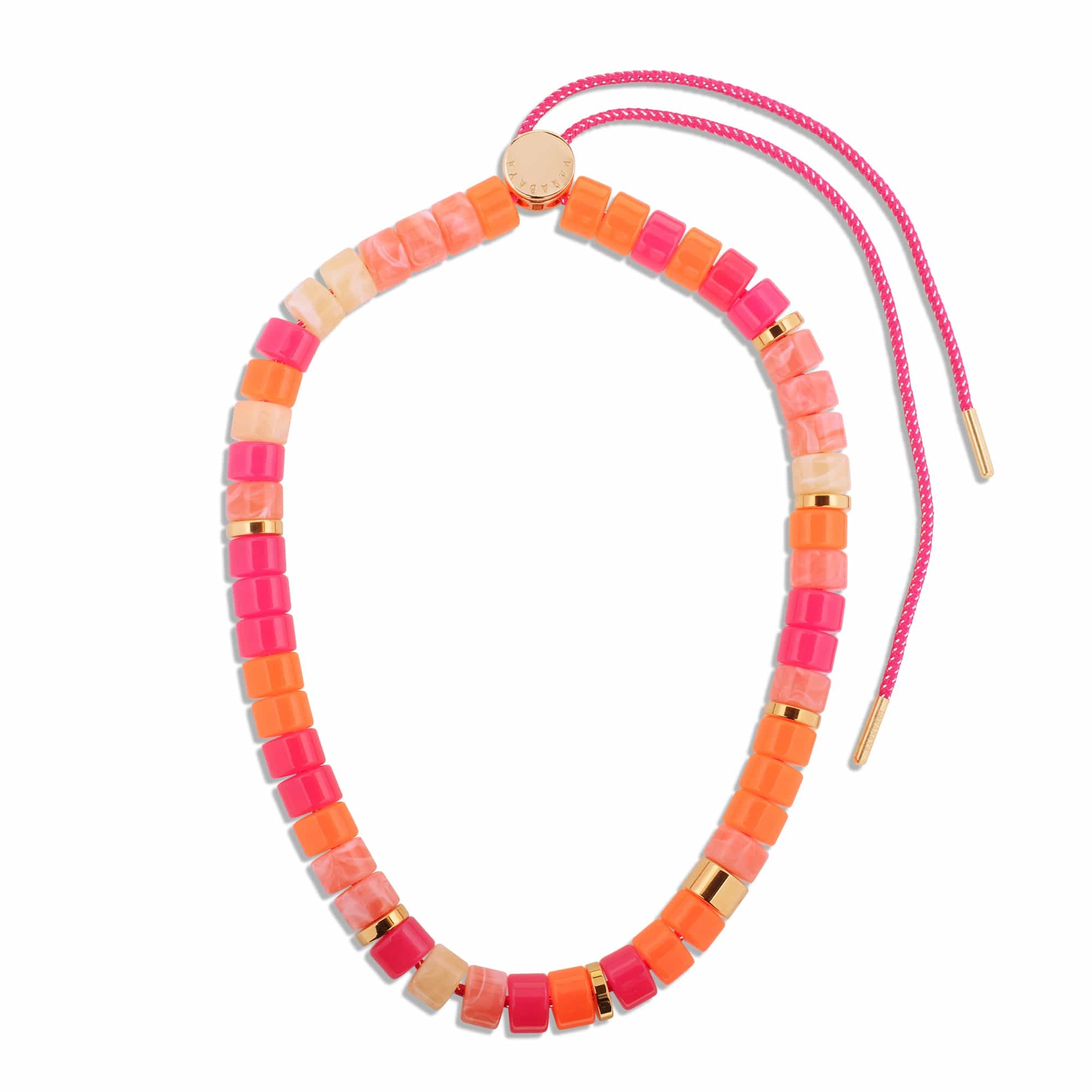 Collier perles ivoire et bleu femme réglable | Praia Ivoire Azul Parabaya Parabaya