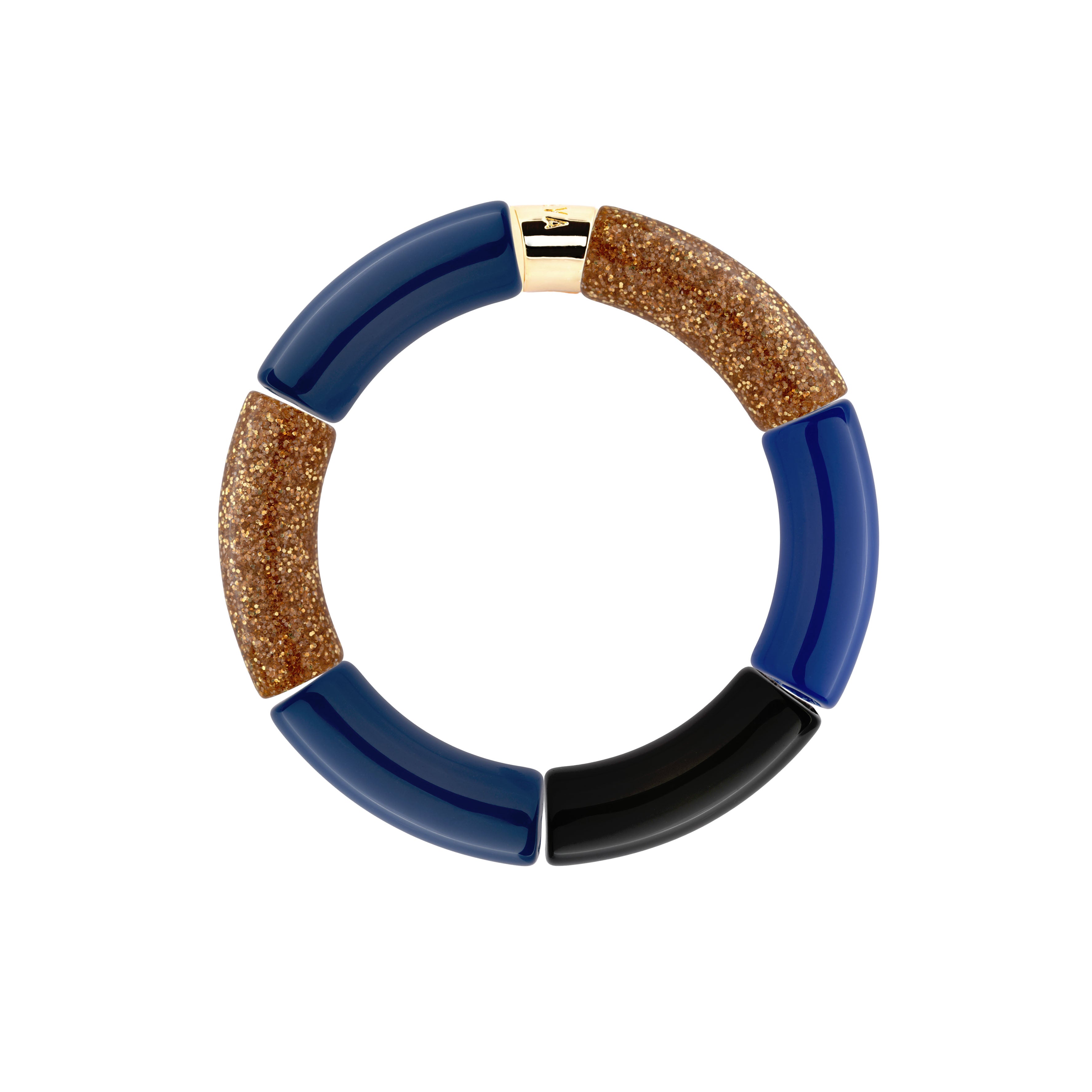 Bracelet Pipoca Azul-Ouro