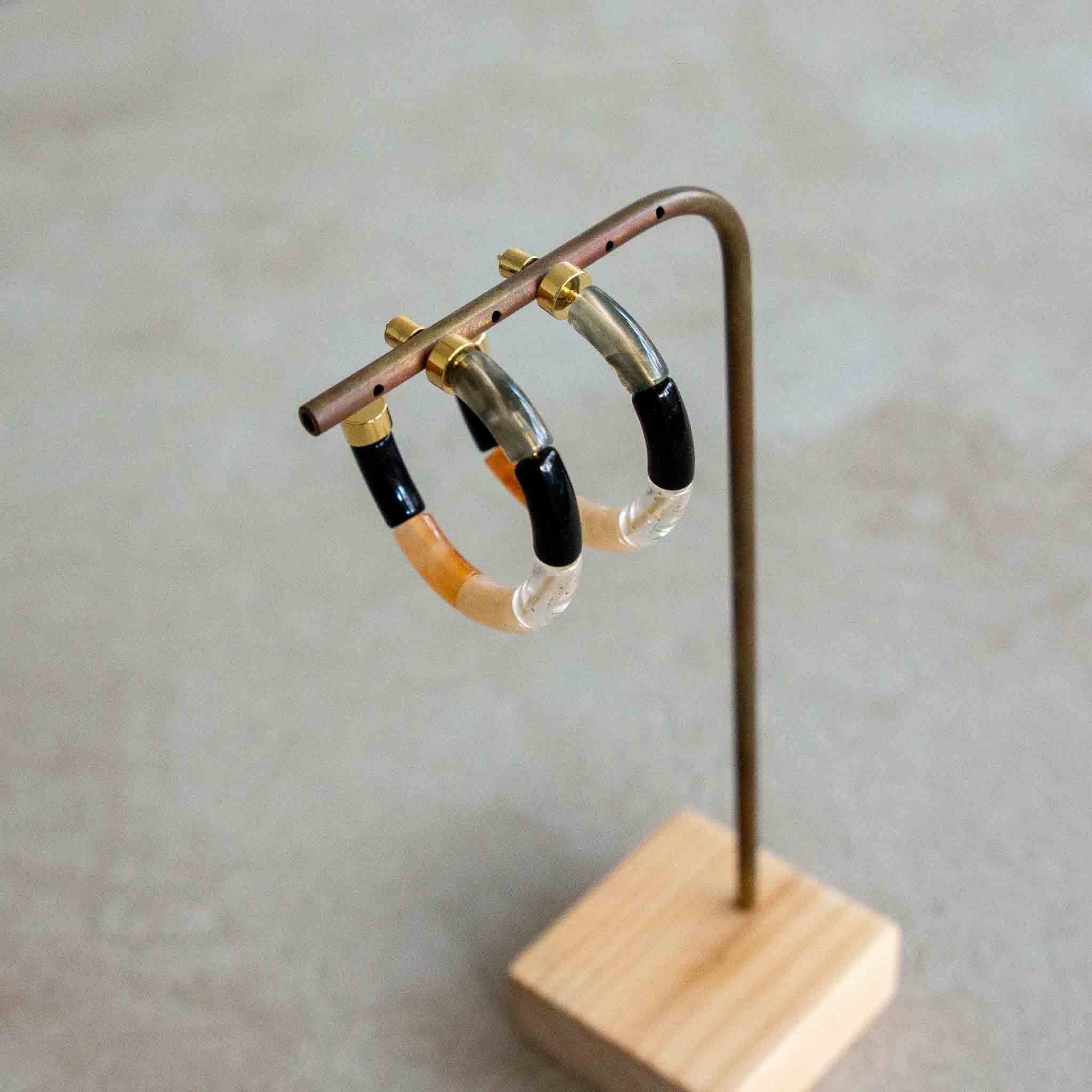 Boucles d'oreilles Bola - BLACK NIGHT Parabaya