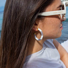 Boucles d'oreilles Bola Riviera Cinza Parabaya