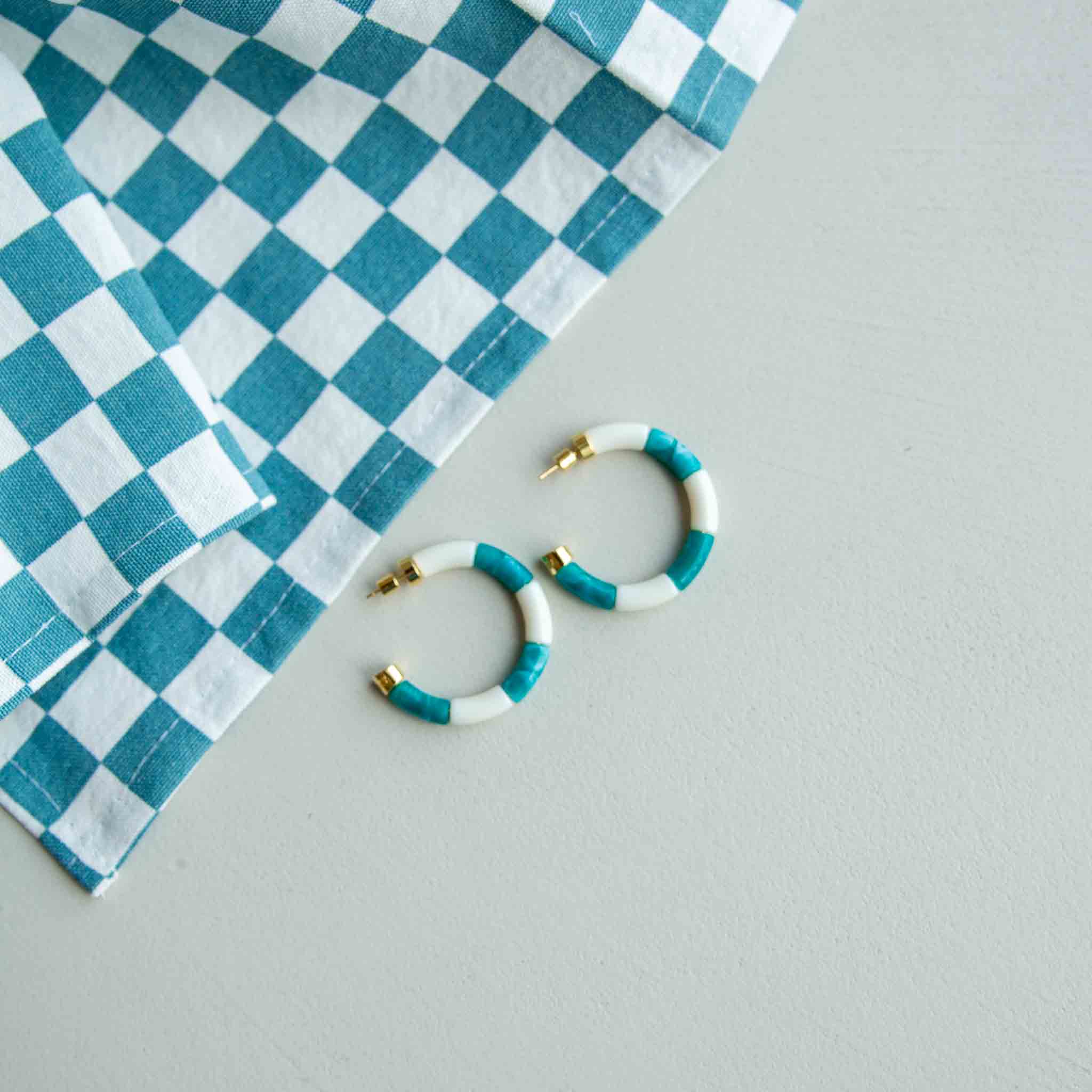 Boucles d'oreilles Bola Riviera Turquesa Parabaya