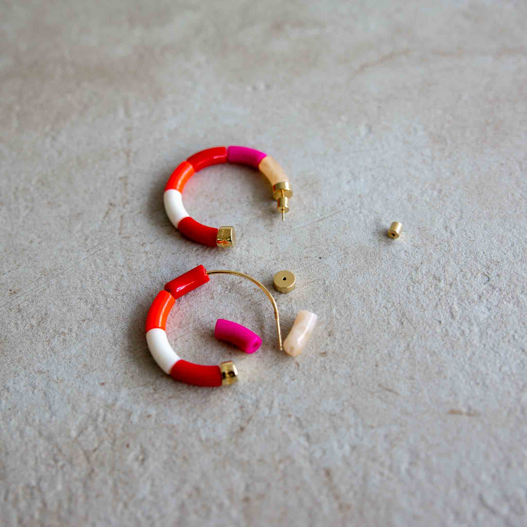 Boucles d'oreilles Bola - VERMELHA Parabaya