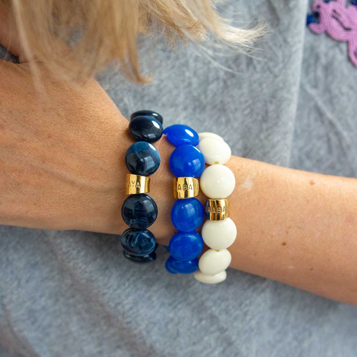 Bracelet bleu cobalt femme | Bombom Cobalt Parabaya Parabaya