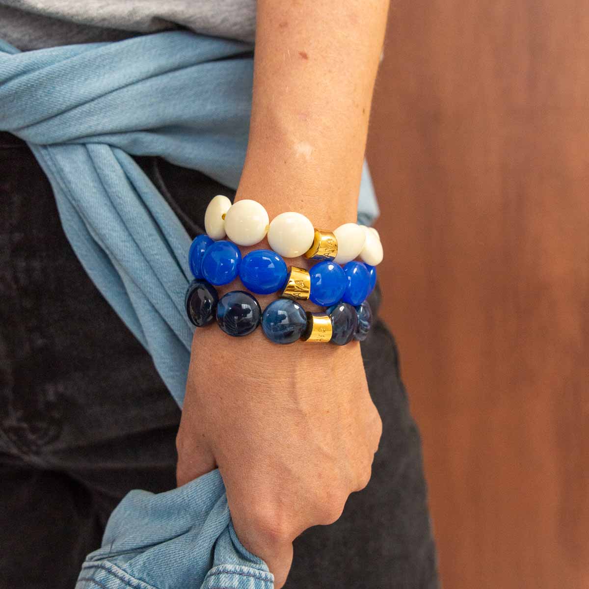 Bracelet bleu cobalt femme | Bombom Cobalt Parabaya Parabaya