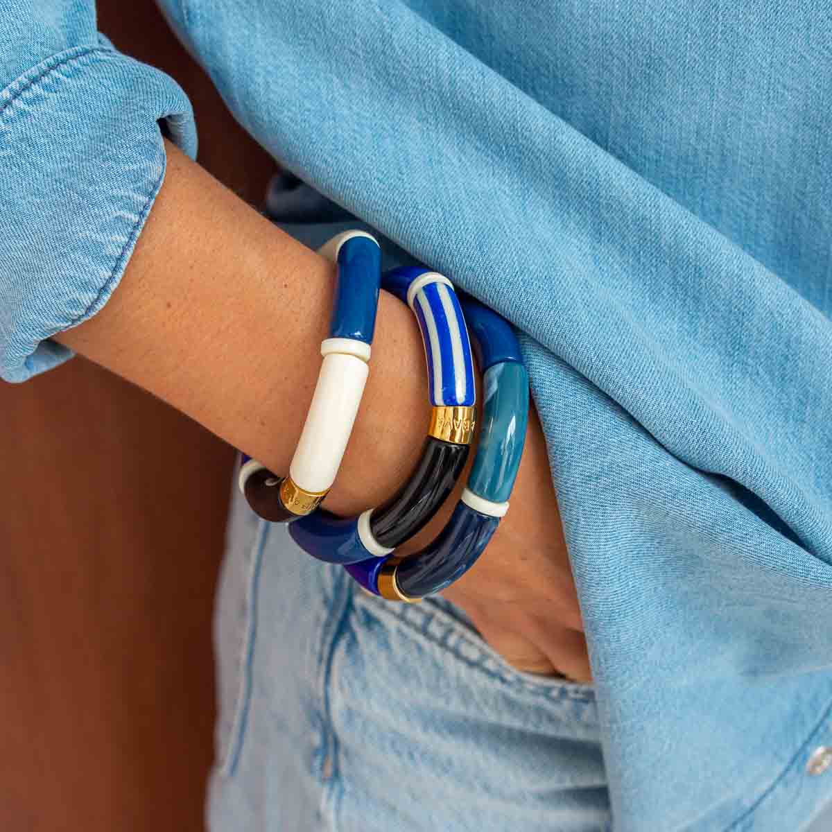 Bracelet bleu cobalt femme | Pipoca Cobalt Parabaya Parabaya