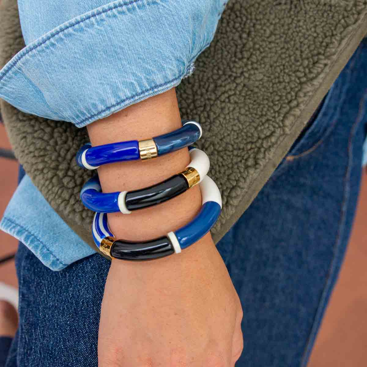 Bracelet bleu cobalt femme | Pipoca Cobalt Parabaya Parabaya