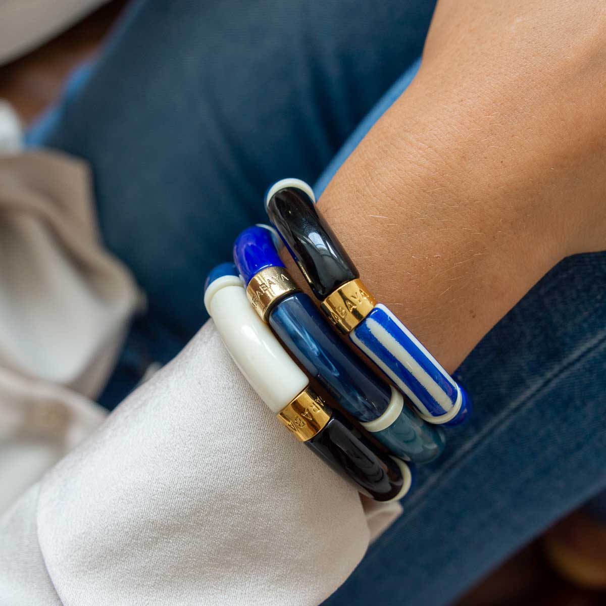 Bracelet bleu cobalt femme | Pipoca Cobalt Parabaya Parabaya