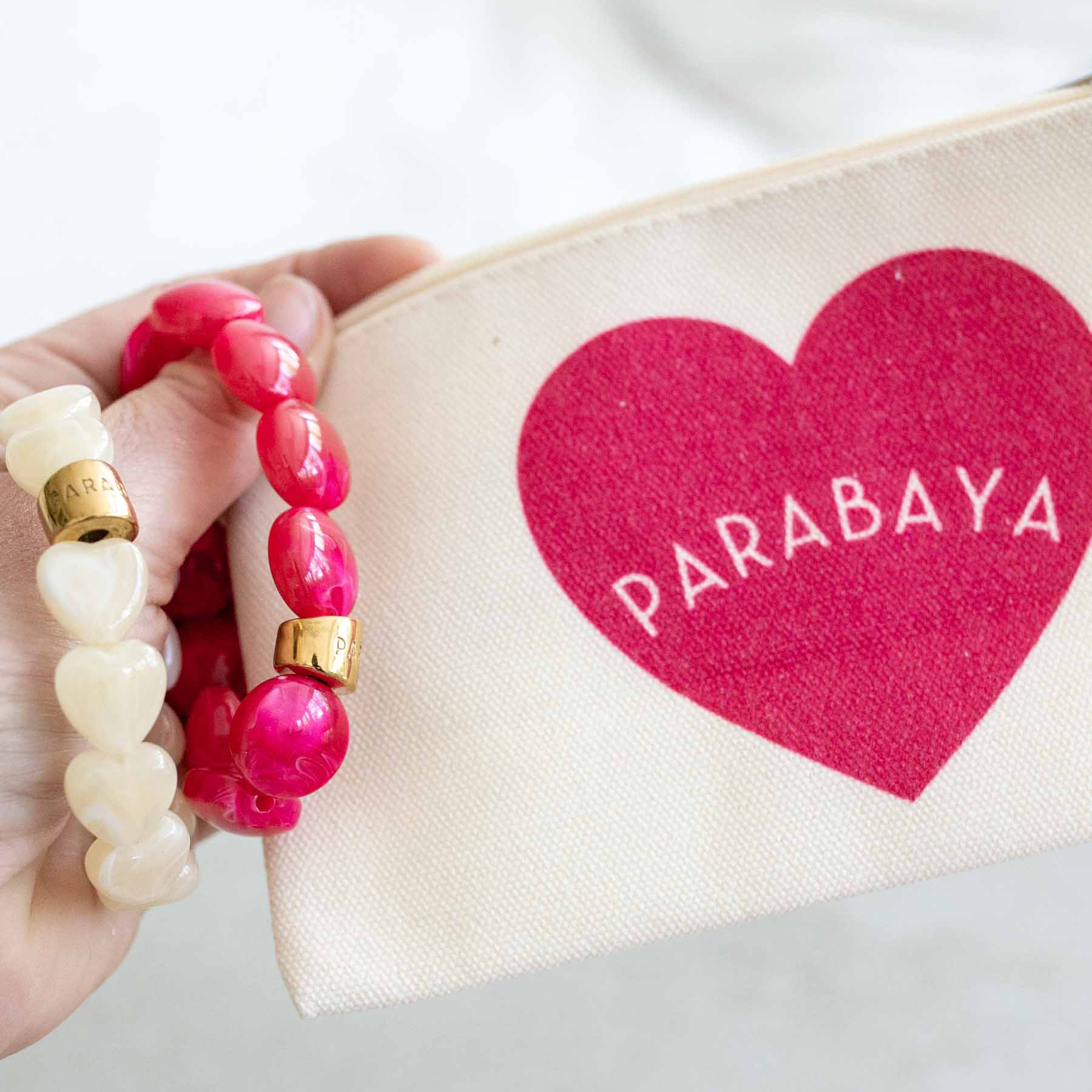 Bracelet bombom rose fraise femme | Parabaya Parabaya
