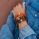 Bracelet chocolat terracotta femme | Bombom Terra Parabaya