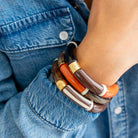 Bracelet chocolat terracotta femme | Pipoca Terra Parabaya