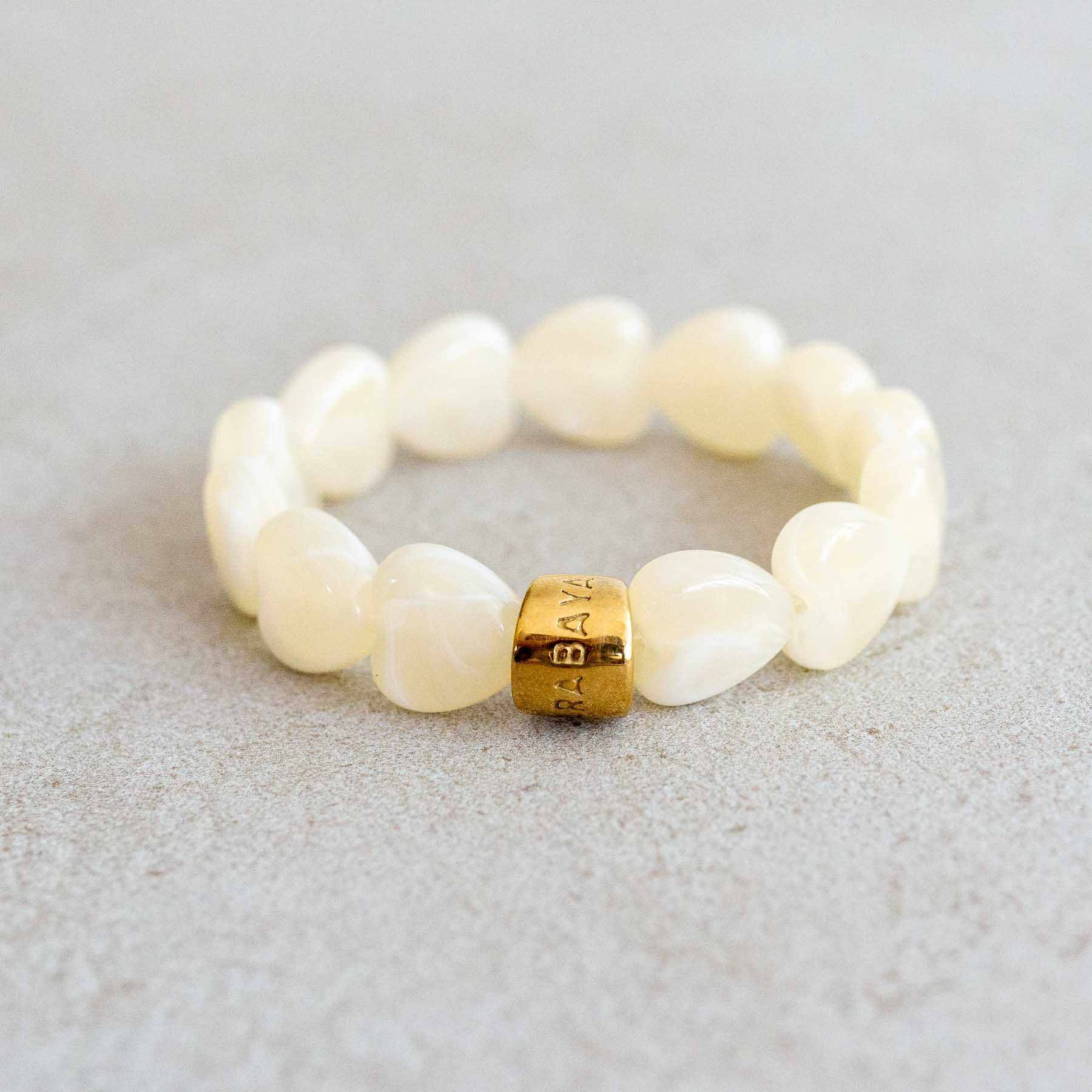 Bracelet cœur crème femme | Parabaya Parabaya