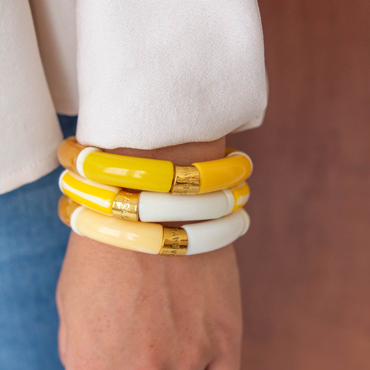 Bracelet jaune femme | Pipoca Amarelo Parabaya Parabaya