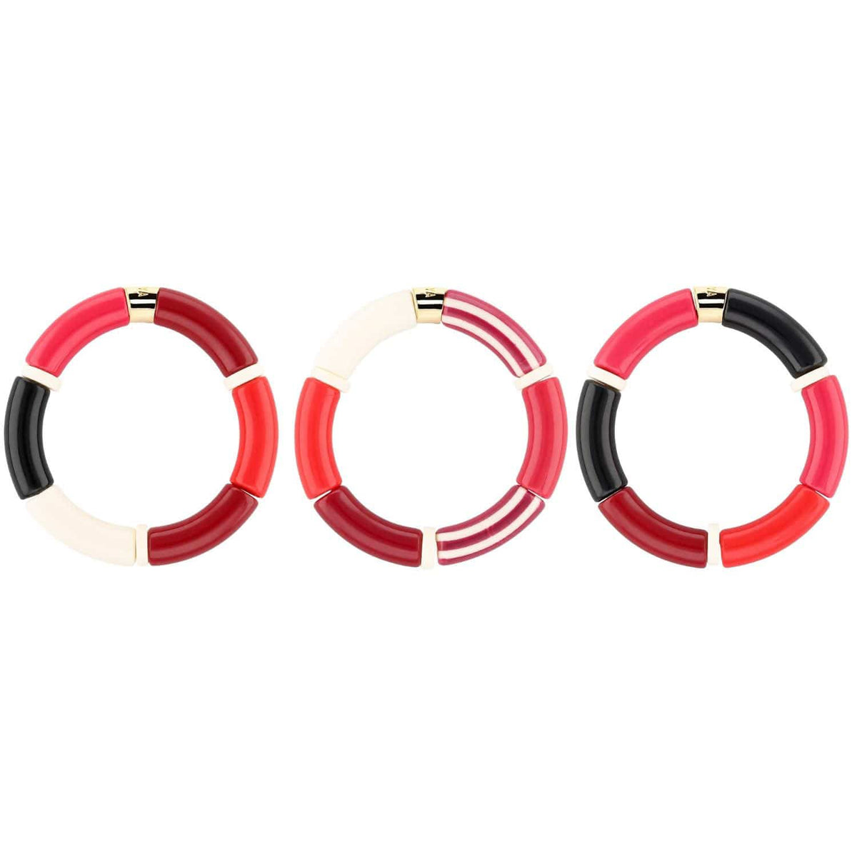 Bracelet magenta bordeaux femme | Pipoca Grenat Parabaya Parabaya