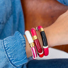 Bracelet magenta bordeaux femme | Pipoca Grenat Parabaya Parabaya