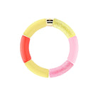 Bracelet perles colorées femme jaune rose pailleté | Olala Pipoca Parabaya Parabaya