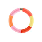 Bracelet perles colorées femme jaune rose pailleté | Olala Pipoca Parabaya Parabaya
