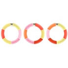 Bracelet perles colorées femme jaune rose pailleté | Olala Pipoca Parabaya Parabaya