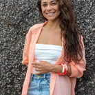 Bracelet perles colorées femme rouge orange rose | Soleda Pipoca Parabaya Parabaya