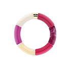 Bracelet perles colorées fuchsia crème lagon femme | Pipoca Piruleta Parabaya Parabaya