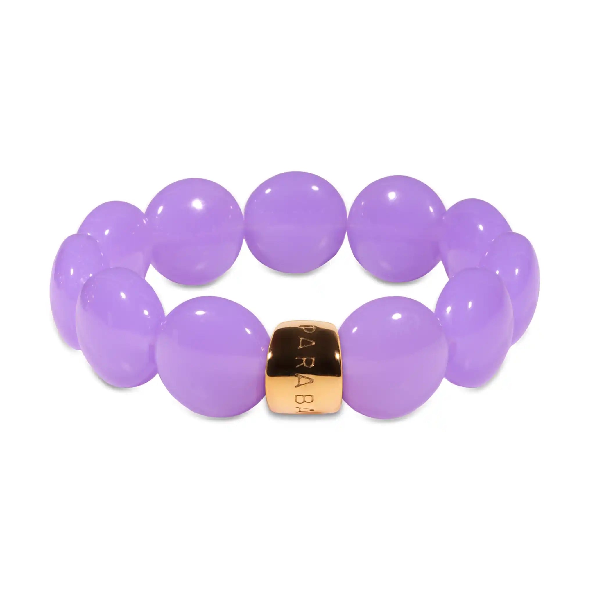 Bracelet perles rondes colorées violet jaune bleu femme | Bombom Surf Parabaya Parabaya