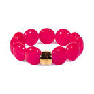 Bracelet perles rondes femme framboise orange rose | Jinga Bombom Parabaya Parabaya